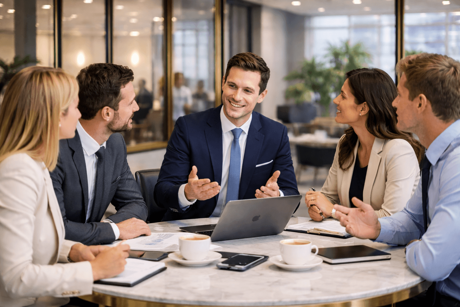 Professional consultation scene