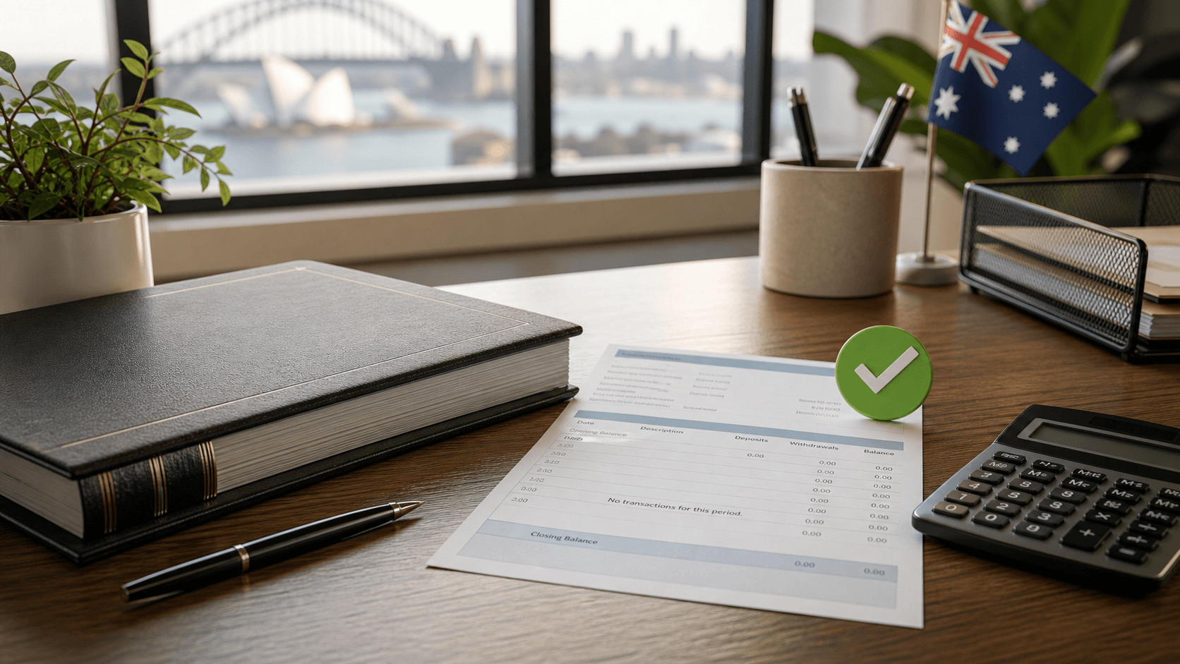 Dormant trust account audit review with zero activity statement