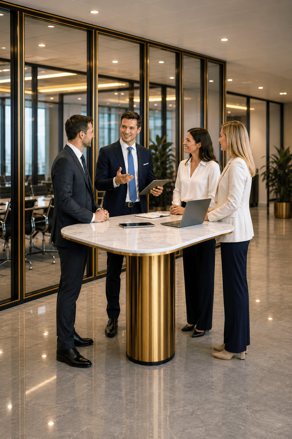 Professional audit workspace with modern technology